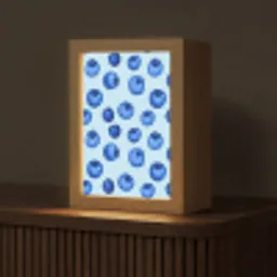 Bessen - Modern - Blauw Light Box met kabel (Tafellamp) klein 925 -z3d_website