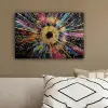 Explosie - Goud - Kleurrijk - Abstract canvas 2cm klein -sfeer3