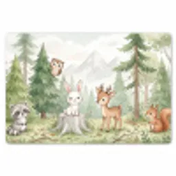 Bos - Dieren - Groen Placemat vinyl groot -zzsfeer1_Kitchenyeah-website