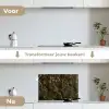 Zwart - Marmer - Goud keuken achterwand spatscherm klein 900 -voor_na_NL