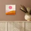 Zon - Heuvels - Abstract - Roze plexiglas 5mm klein -sfeer5