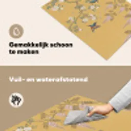 IJsvogels - Bloesem - Geel Inductie beschemer met haakjes klein -ky-schoon-nl