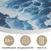 Golven - Blauw - Schuim Akoestische PET Vilt - Rond klein -closeup_NL