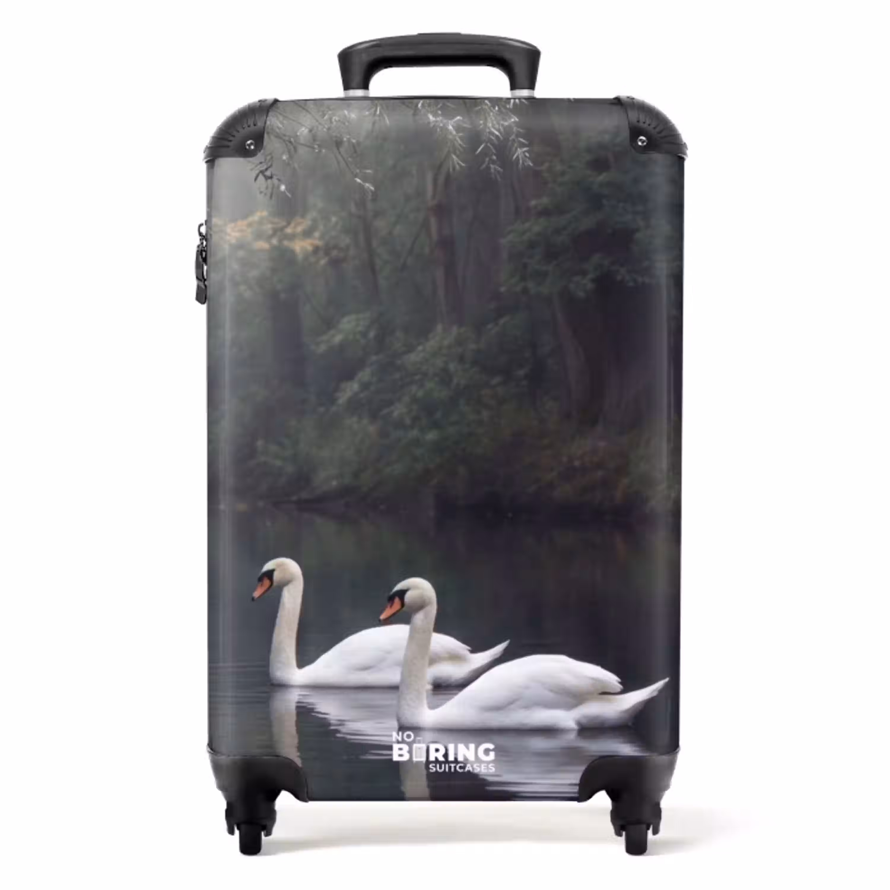 Zwanen - Rivier - Bos NBS - Handbagage koffer - Volwassenen Unisex middel -productfoto_recht