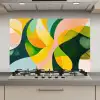 Abstract - Geel - Roze - Groen keuken achterwand spatscherm klein -3d_website