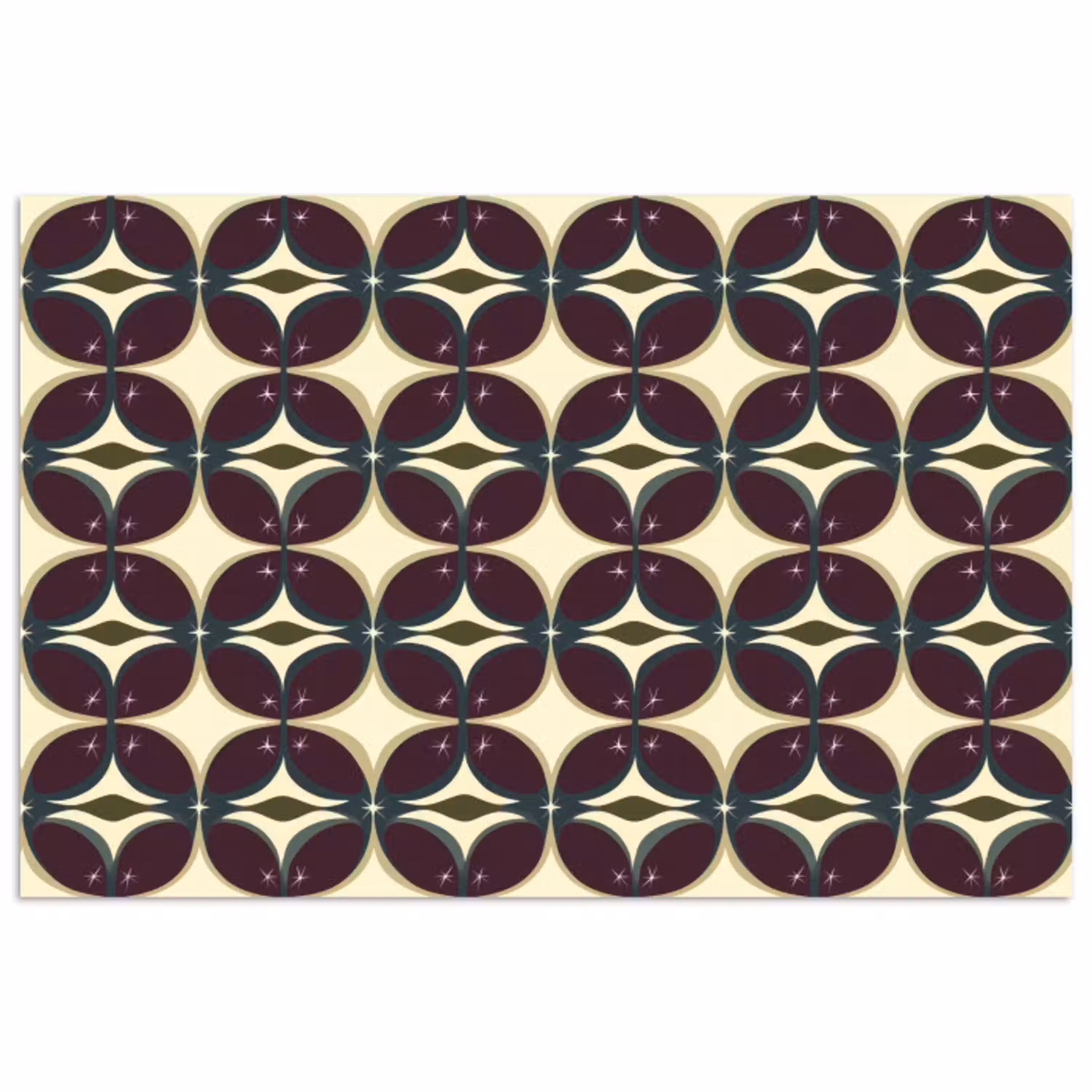 Cirkel - Retro - Kleurrijk poster papier klein 62 -3d