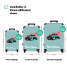 Hotrod turquoise NBS - Handbagage koffer - Kinderen Unisex middel zzzzzzVergelijking_3EN