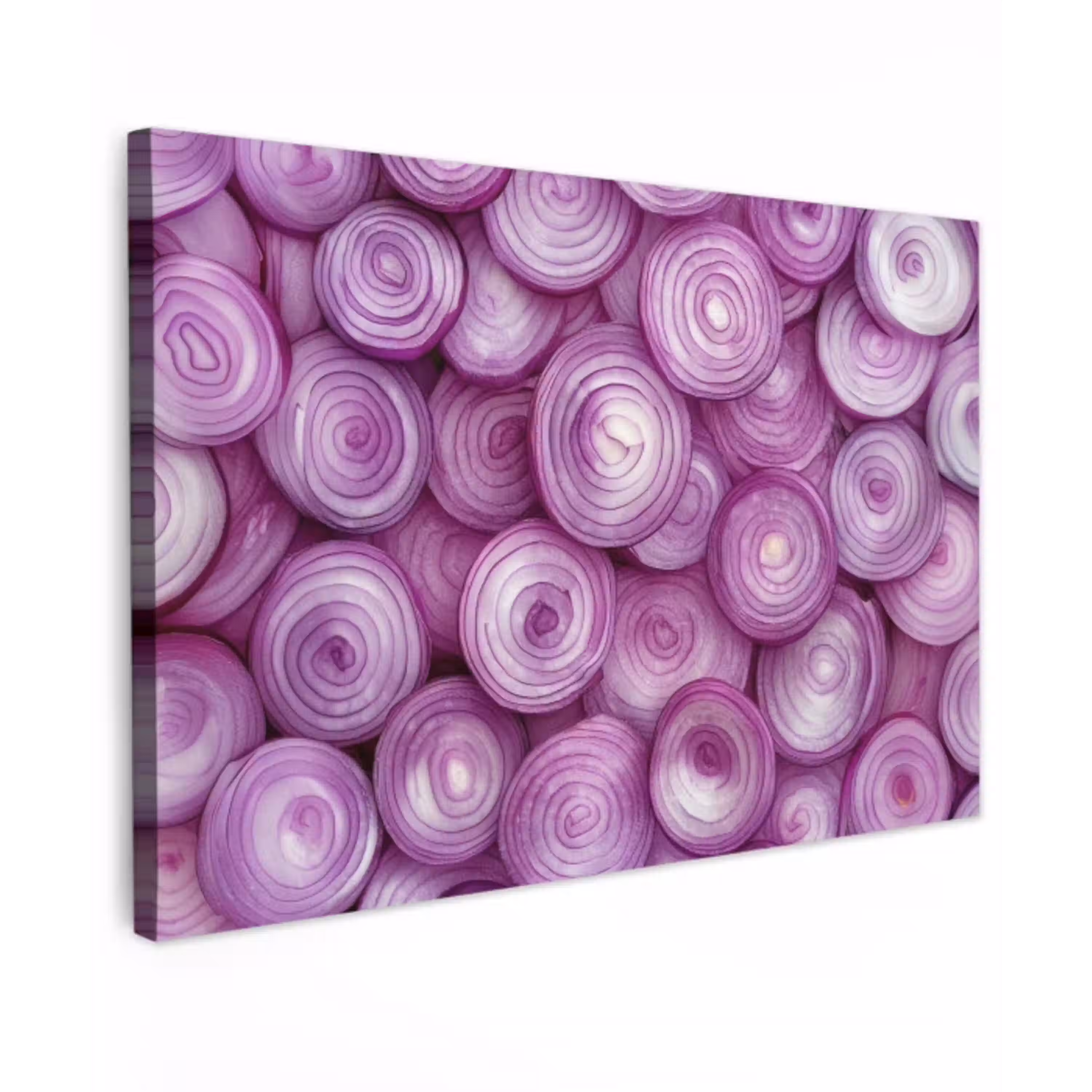 Paars - Uien - Close up Tuinposter op houten frame 2 cm dik klein -3d