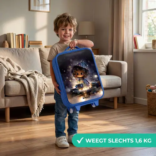 Magische Nacht vol Toverkunst Kinderkoffer - Blauw klein -sfeer2_NL
