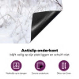 Hert - Sneeuw - Bos - Dieren - Vertederend Inductie beschermer vinyl 3mm klein -zzzzzzz-cc-onderkant