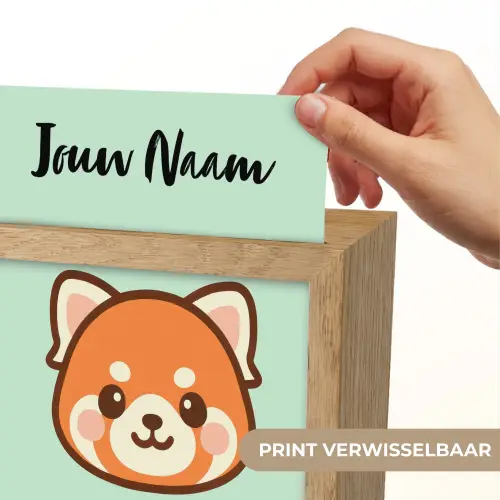 Panda - Groen - Cartoon Light Box met kabel (Kinderlampje) klein -USP_websiteprintNL