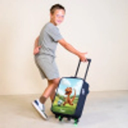 Voetbal - Dino - Sport Kinderkoffer - Zwart klein -sfeer3