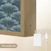Patroon - Ginkgoblad - Blauw Light Box met batterij (Wandlamp) middel 907 -USP_websiteoplaadbaarNL
