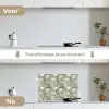 Botanisch - Bloemen - Groen keuken achterwand spatscherm klein 900 -voor_na_NL