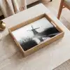 Molen - Weerspiegeling - Landschap - Water Dienblad Rechthoek middel -sfeer1
