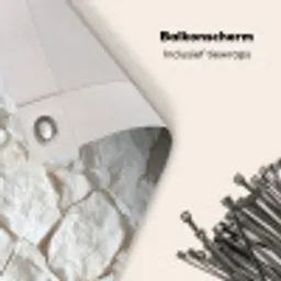 Structuur - Rots - Wit Balkonbeschermer Duitsland klein 596 -closeup_NL