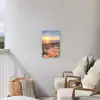 Zandpad bij Zonsondergang Tuinposter op houten frame 2 cm dik klein -sfeer1