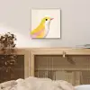 Vogel - Minimalistisch - Geel aluminium wit klein -sfeer3