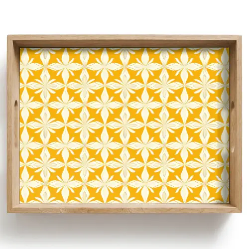 Patroon - Retro - Geel Dienblad Rechthoek middel 911 -z3d_shopping