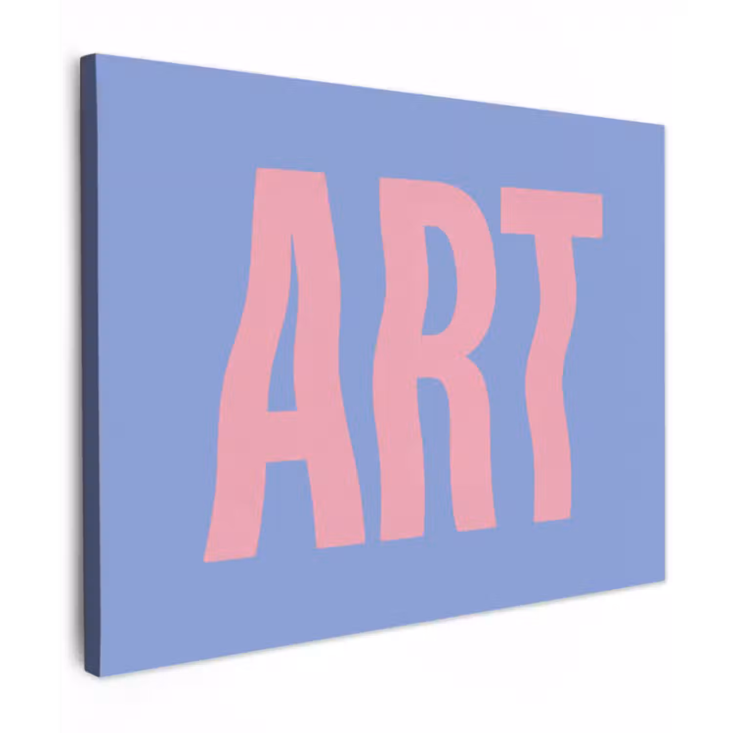 Canvas schilderij - Art - Roze - Blauw