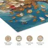 Boom - Blauw - Goud - Abstract - Modern poster papier klein -closeup_NL