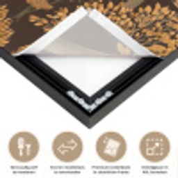 Bomen - Patroon - Bruin Textielframe zwart klein 947 -USP_closeupNL