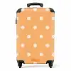Oranje stippen patroon NBS - Handbagage koffer - Kinderen Unisex middel -productfoto_recht