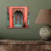 Lantaarn - Deur - Turquoise aluminium wit klein -sfeer2