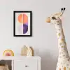 Cirkels - Abstract - Paars fotolijst zwart zonder passe partout klein -usfeer4_kinderkamer