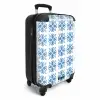 Zomer tegel print blauw NBS - Handbagage koffer - Volwassenen Unisex middel -productfoto_3d