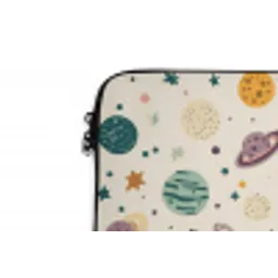 Planeten - Retro - Kleurrijk laptophoes neopreen klein 279 -detail