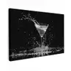 Martini - Spetters - Zwart - Glas canvas 2cm klein -z3d