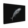 Makreel - Vis - Zwart canvas 2cm klein -z3d