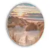 Duin - Planten - Zonsondergang - Strand - Zee Akoestische PET Vilt - Rond klein -3d