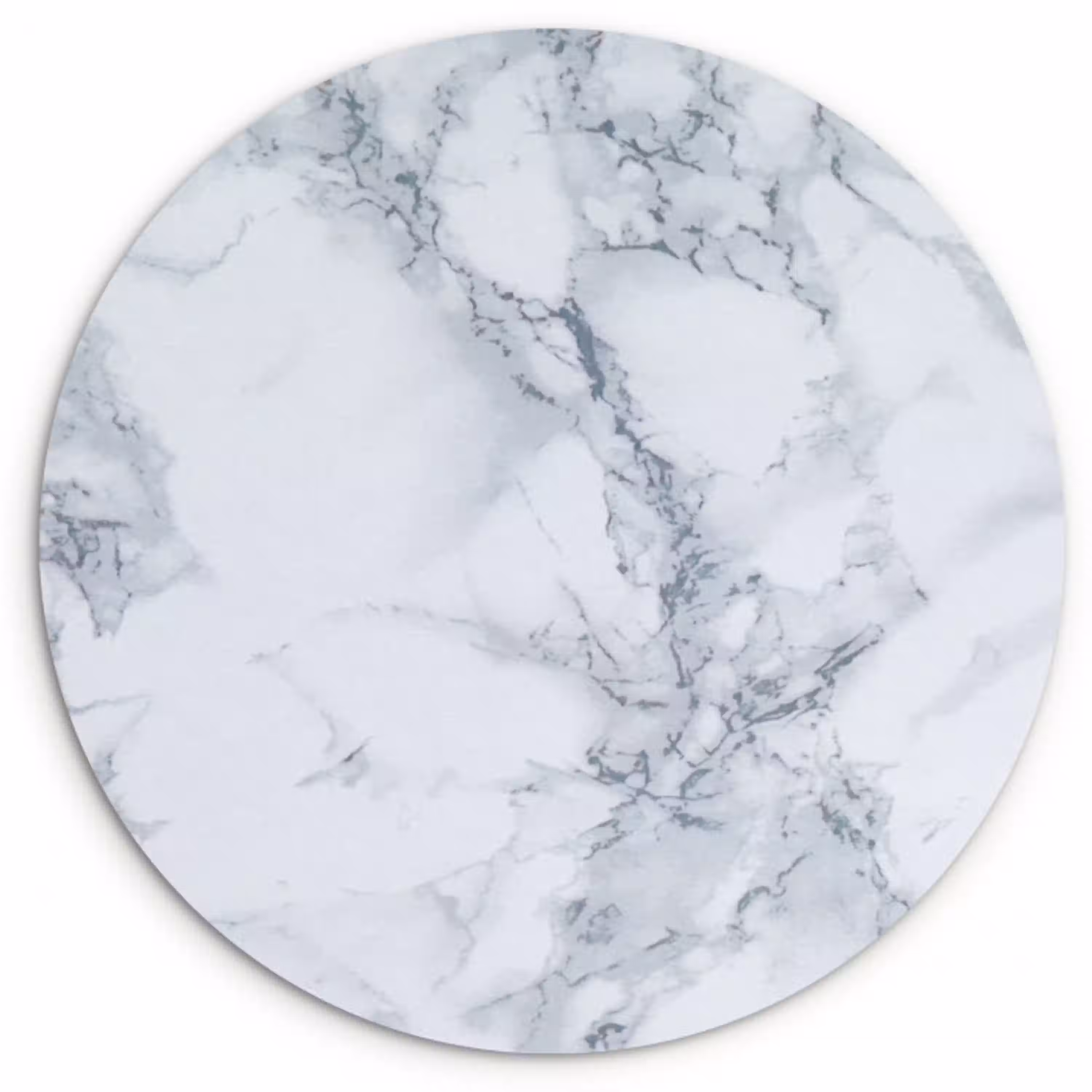 Marmer - Patroon - Gijs - Wit - Marmerlook - Luxe Wandcirkel kunststof plaat 5mm dik klein -3d