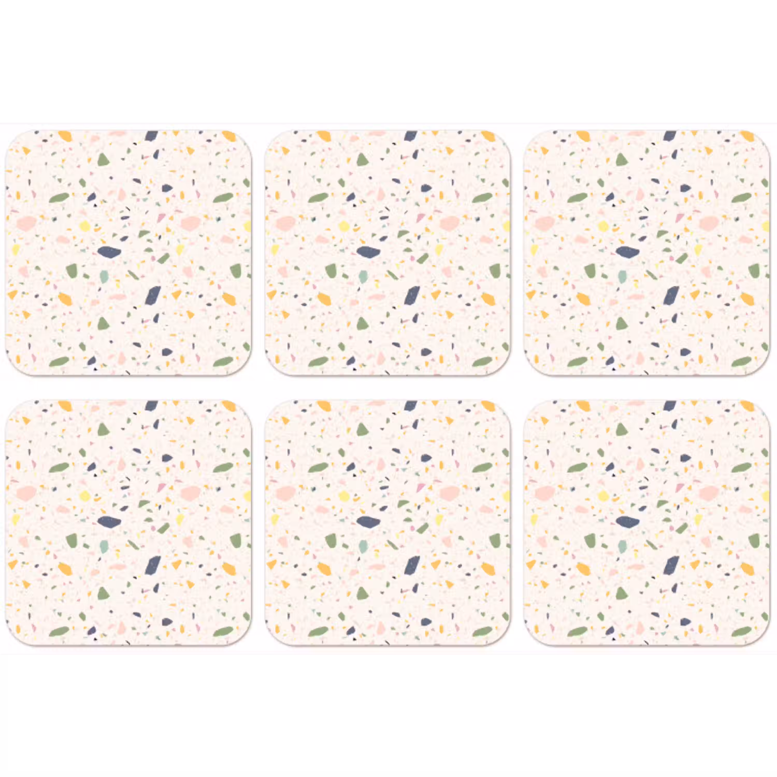 Terrazzo - Patroon - Kleurrijk  - Festival onderzetter kurk middel 366 -zkaufland3dotto