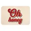 Oh honey - Rood - Schaduw Badmat klein -3d
