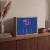 Brutaal - Grappig - Blauw Light Box met batterij (Wandlamp) middel -sfeer2