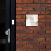Abstract beige - Klassiek Naambord Vierkant klein -sfeer1-XS
