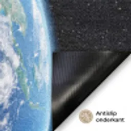 Aarde - Ruimte - Blauw - Groen Deurmat klein -antislip_NL