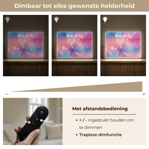 Sterren - Abstract - Kleuren Light Box met batterij (Wandlamp kind) middel -USP_dimbaarNL