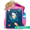 Raket - Haai - Ruimte Kinderrugzak - Roze middel -inhoud_NL