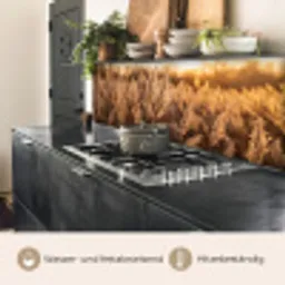 Rietpluimen - Gras - Zonsondergang - Goud - Serene keuken achterwand 2 middel -usp_DE