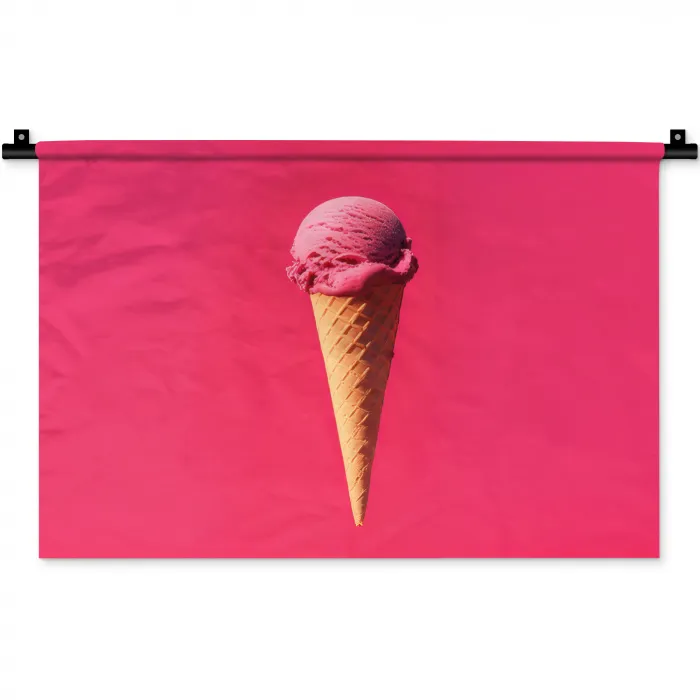 Schepijs - Roze - Hoorntje Wandkleed katoen klein -zz3d