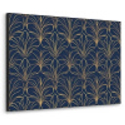 Deco - Waaier - Blauw Textielframe zwart klein 947 -3d