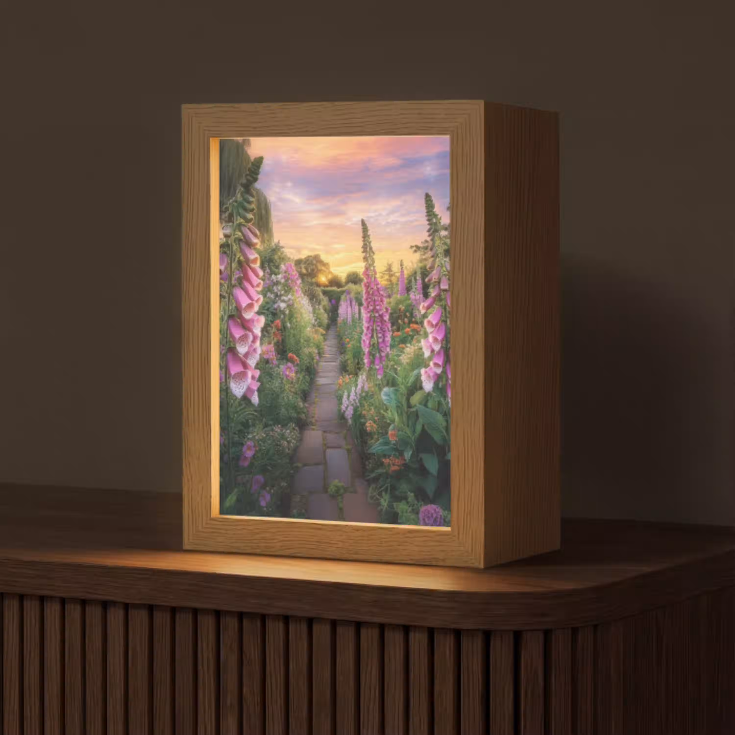 Vingerhoedskruid - Bloemen - Tuin Light Box met kabel (Tafellamp) klein -z3d_website