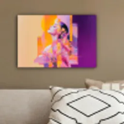 Abstract - Portret - Vrouw - Kleurrijk canvas 2cm klein -sfeer3
