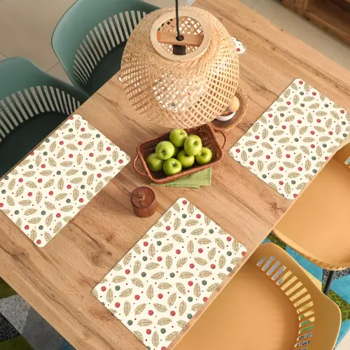 Patroon - Kerst - Symbolen - Beige Placemat vinyl groot 368 -zzsfeer5_Kitchenyeah-website