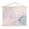 Cement - Beton - Retro - Industrieel - Wit - Blauw textielposter latten blank klein -3d