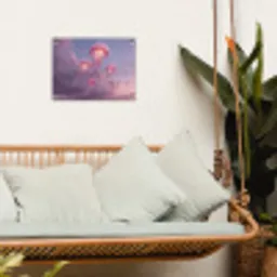 Kwallen - Roze - Wolken tuinposter los doek klein -sfeer7